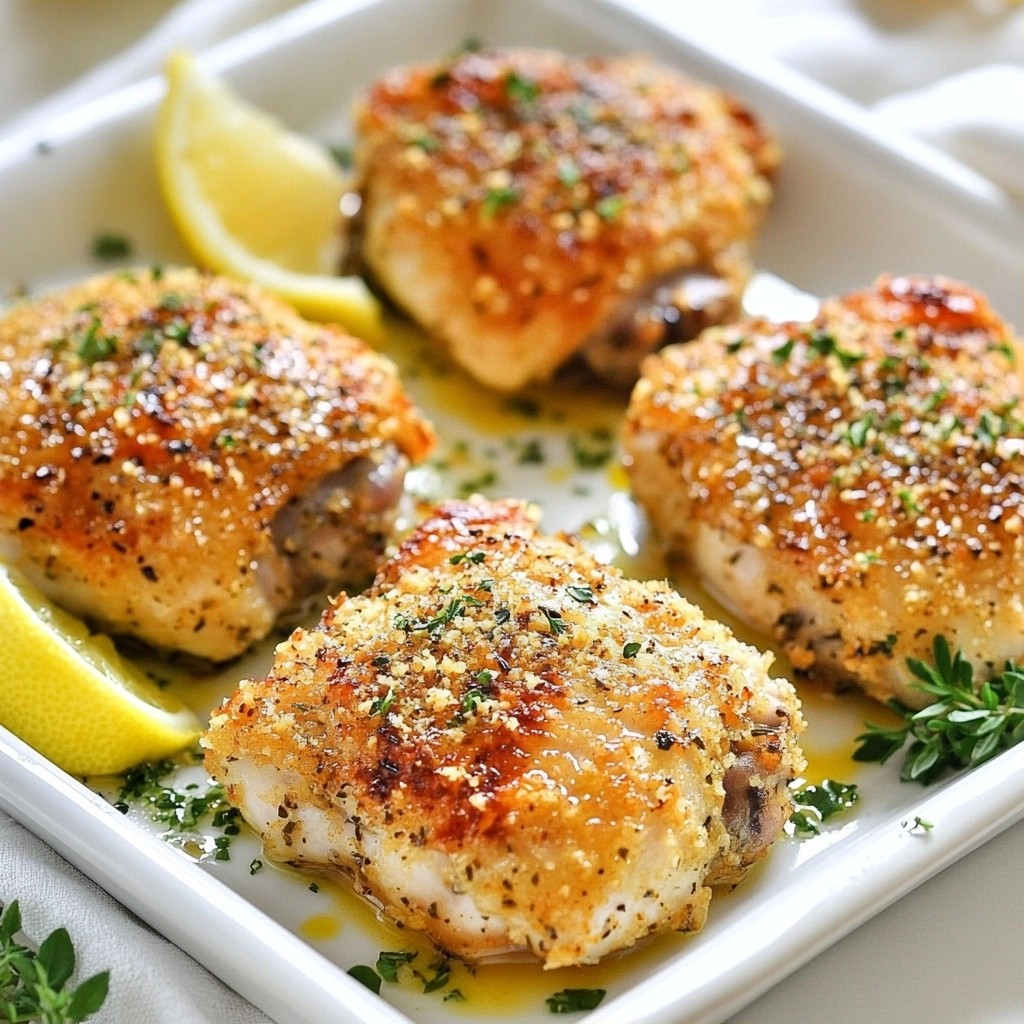 Crunchy Baked Chicken with Garlic Herb Crust Recipe
