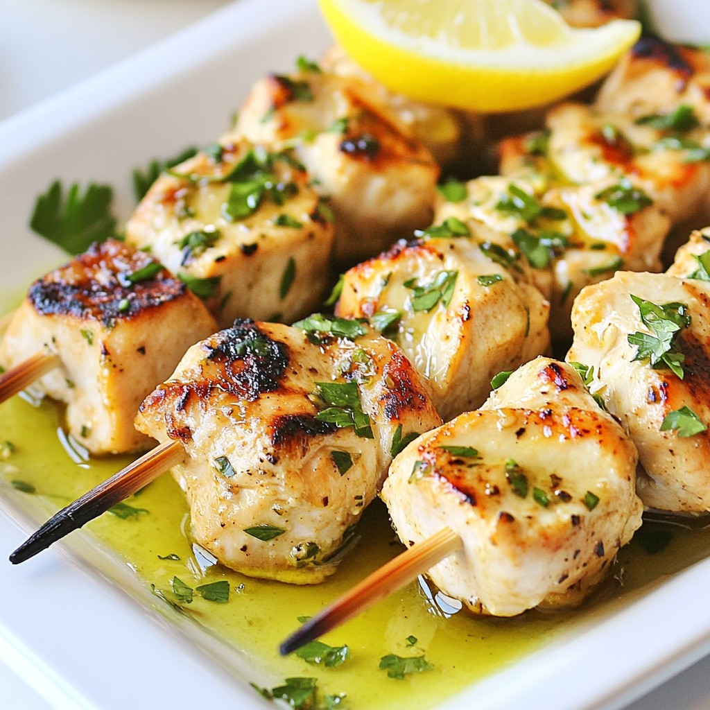 Zesty Lemon Grilled Chicken Skewers Flavor Boost