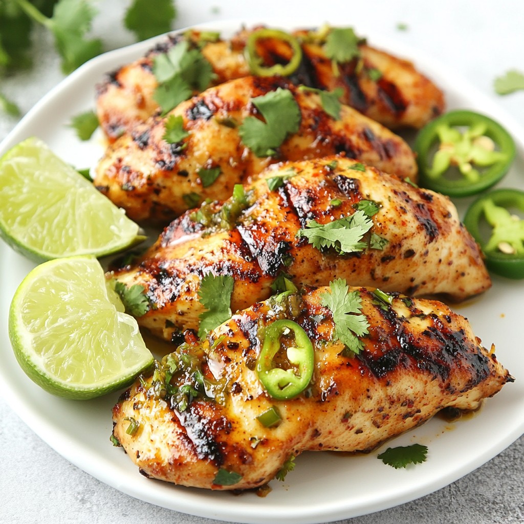 Grilled Chicken with Jalapeño Lime Marinade Delight