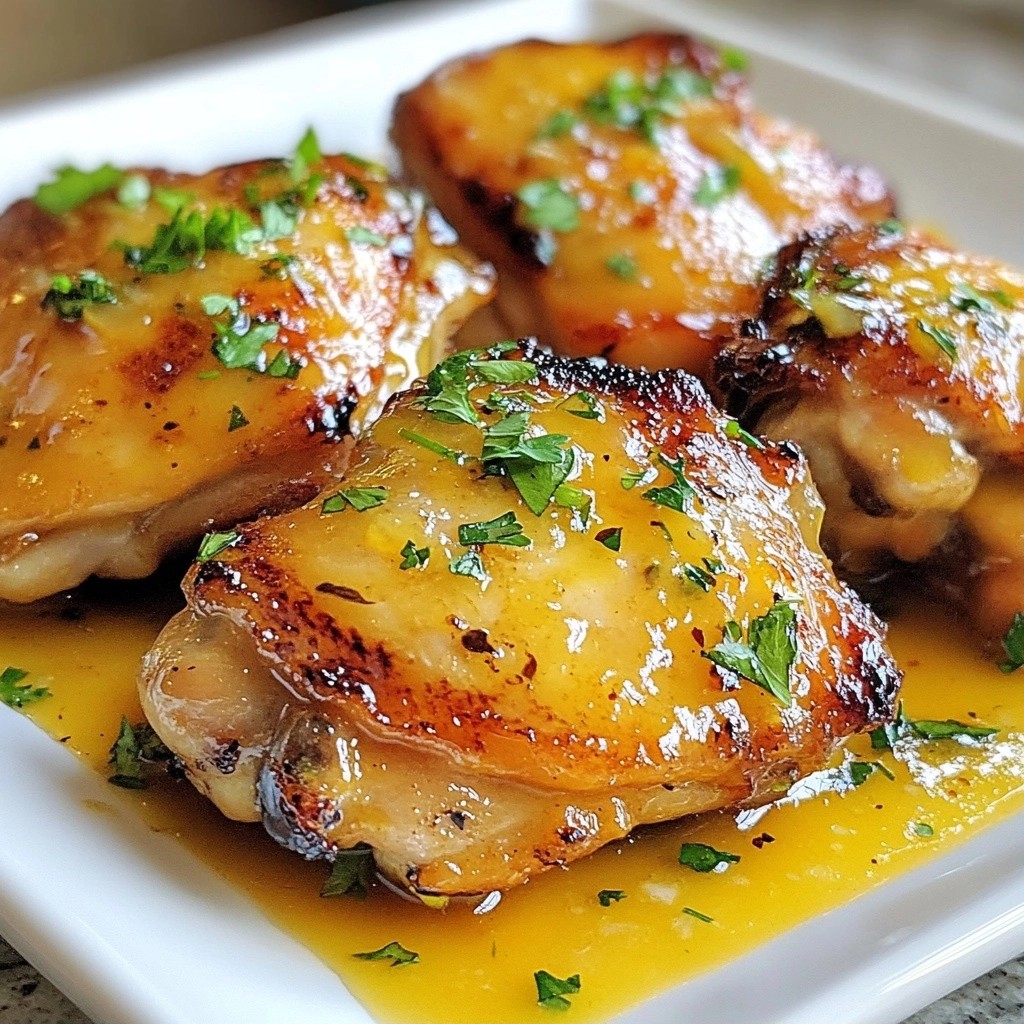 Tangy Orange Glazed Chicken Thighs Easy Dinner Recipe