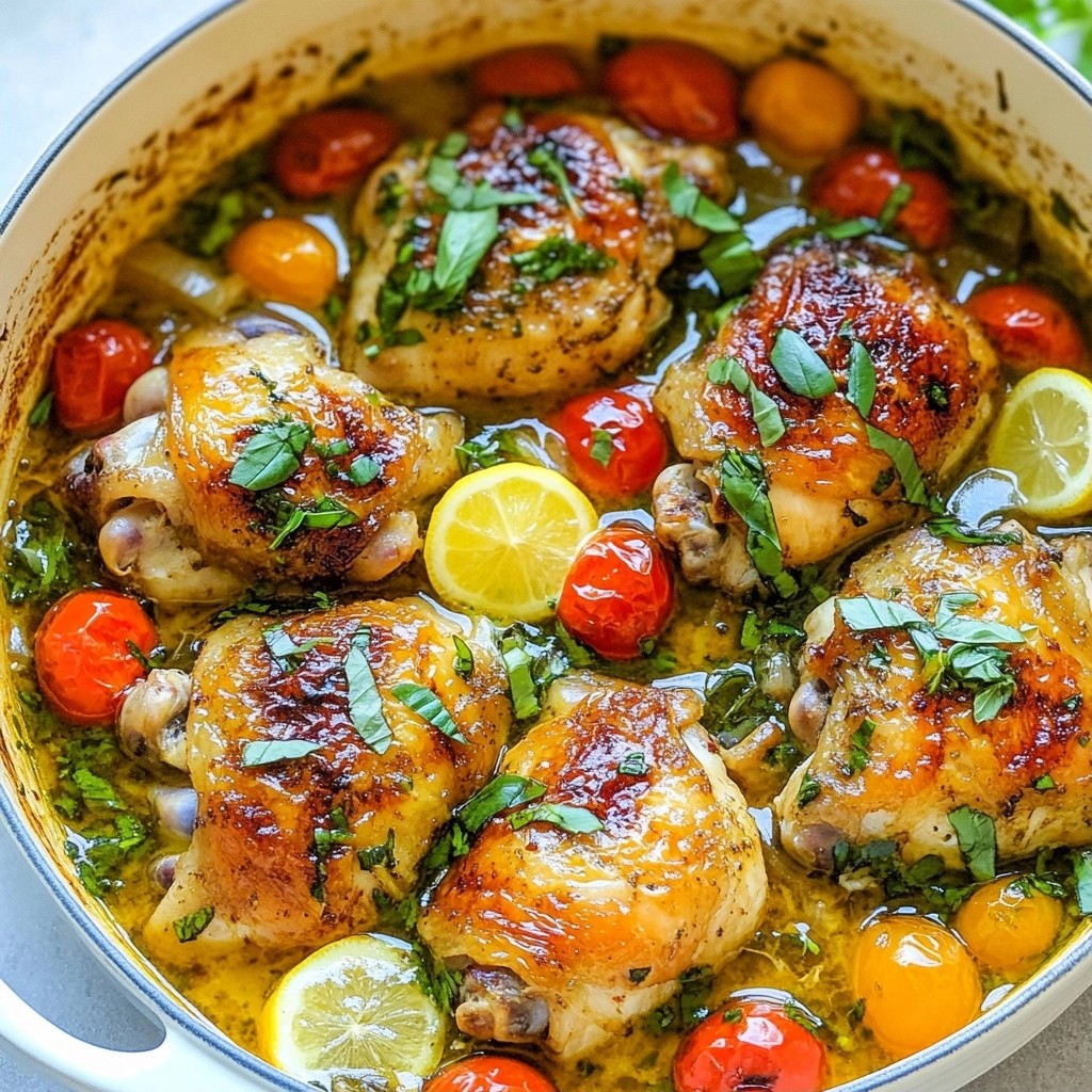 One-Pot Garlic Chicken with Tomatoes Flavor Boost