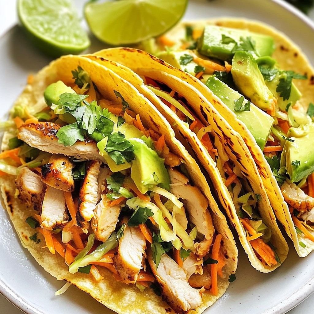 Easy Chicken Tacos with Lime Slaw Tasty Delight