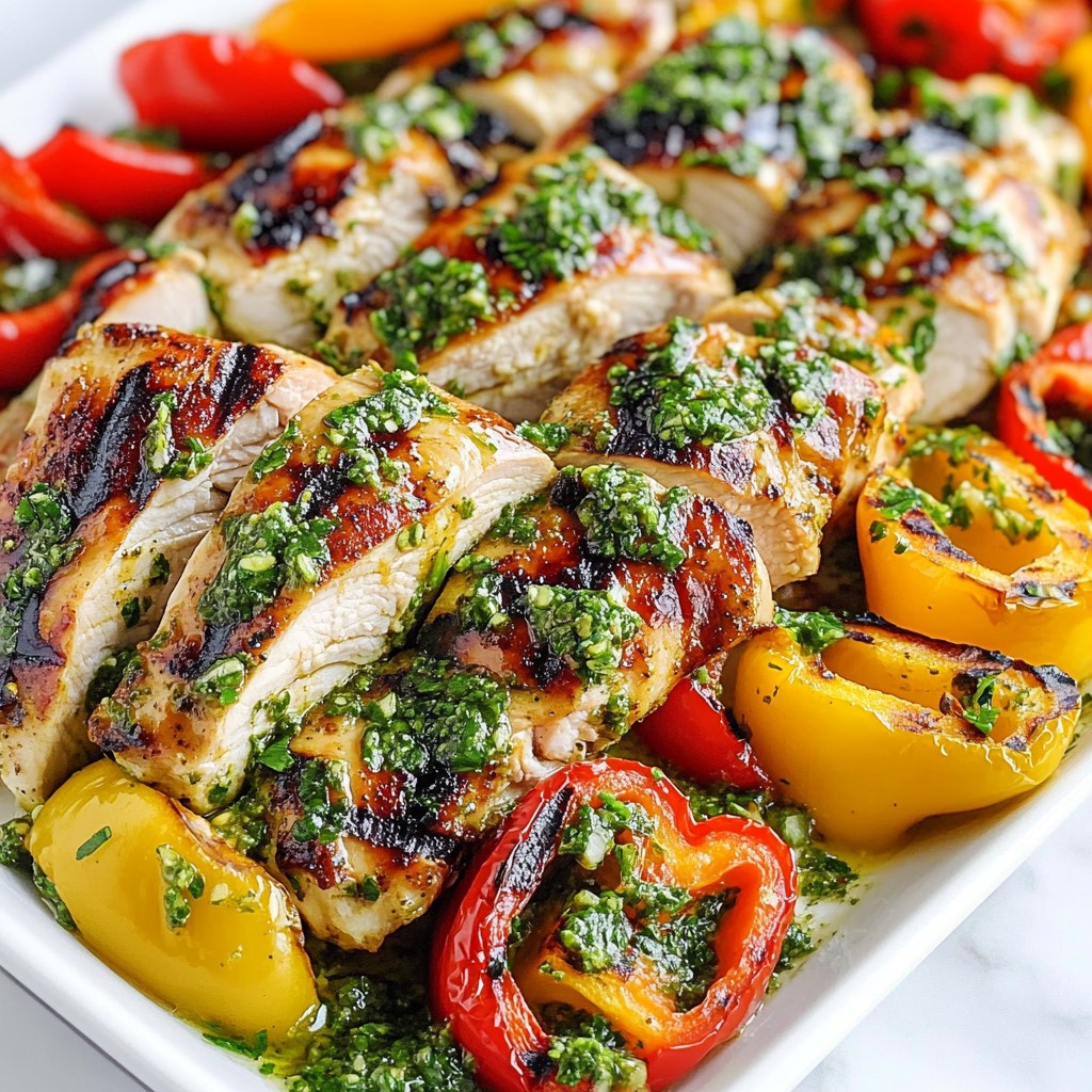 Chimichurri Grilled Chicken with Bell Peppers Delight