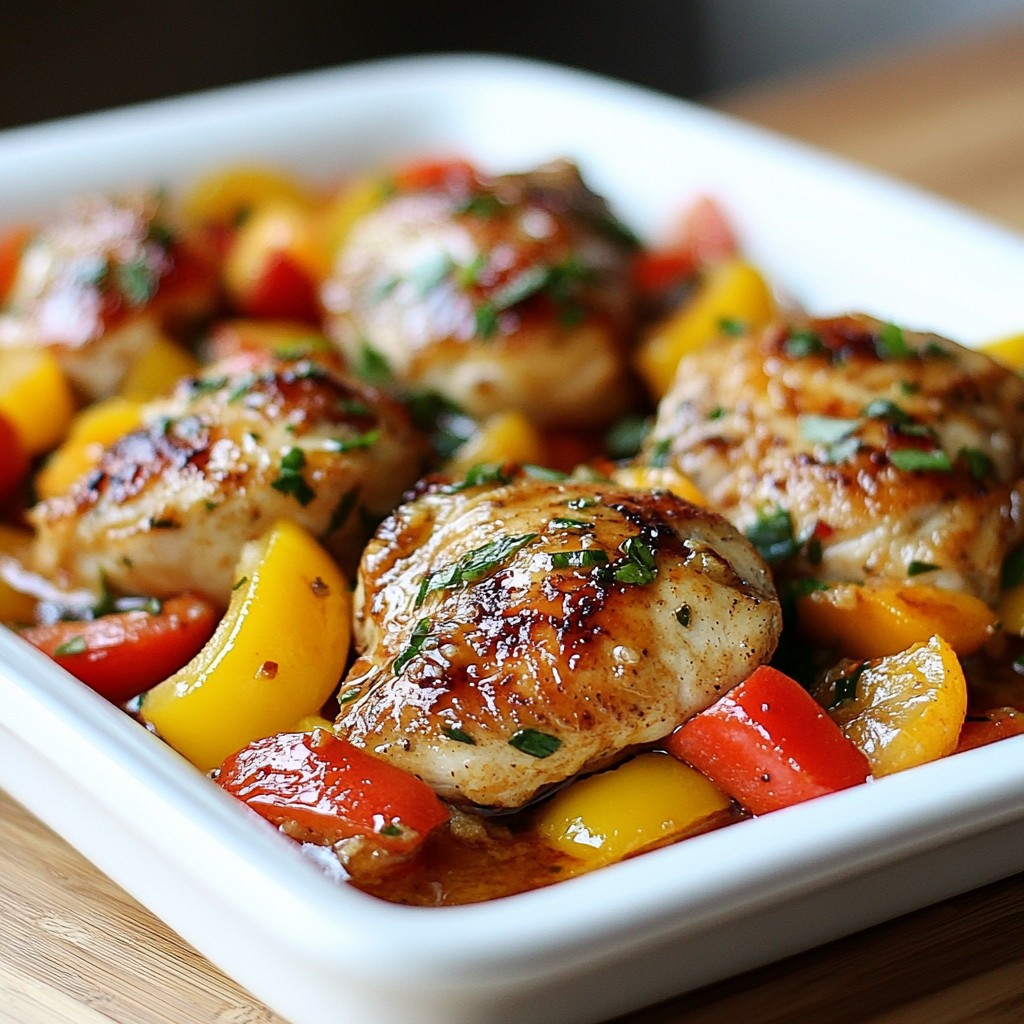 Simple Garlic Chicken with Peppers Flavor Explosion
